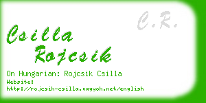 csilla rojcsik business card